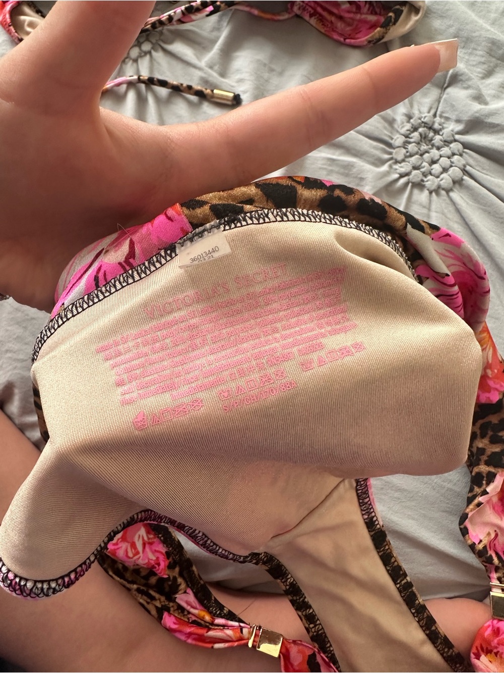 Victoria's Secret Leopard & Pink Floral Bikini - Picture 4 of 5
